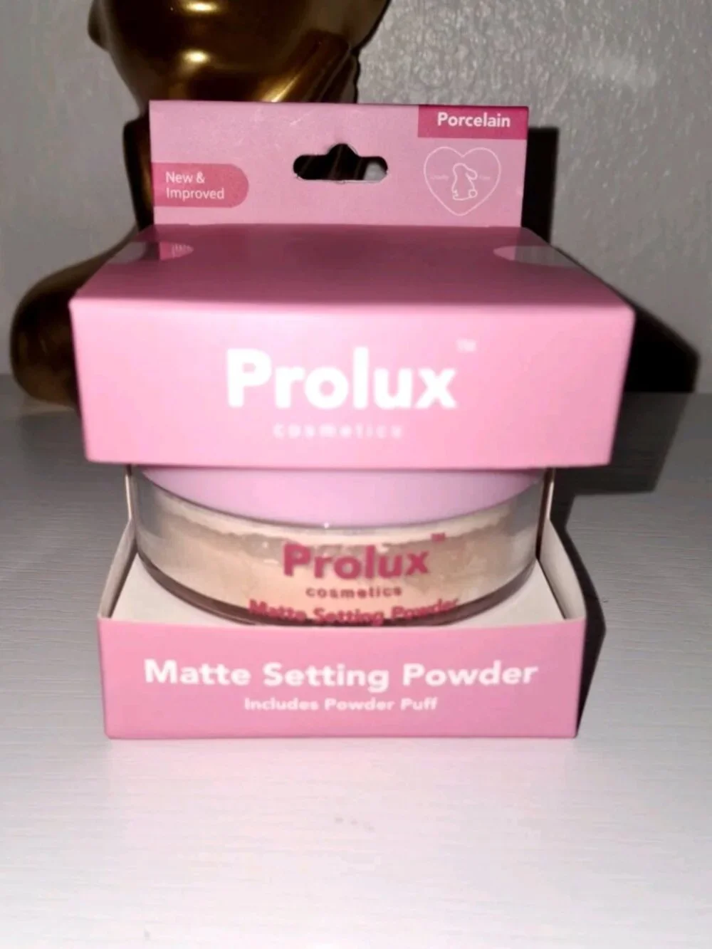 Prolux Matte Setting Powder w/ Puff Loose Face Powder New Sealed Porcelain